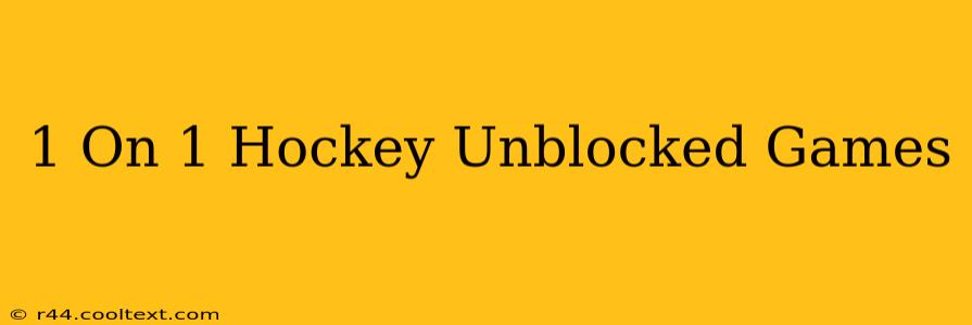 1 On 1 Hockey Unblocked Games