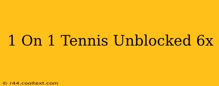 1 On 1 Tennis Unblocked 6x