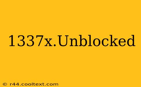 1337x.Unblocked