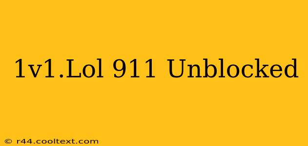 1v1.Lol 911 Unblocked