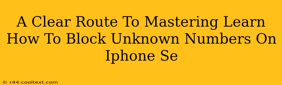 A Clear Route To Mastering Learn How To Block Unknown Numbers On Iphone Se