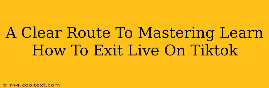 A Clear Route To Mastering Learn How To Exit Live On Tiktok