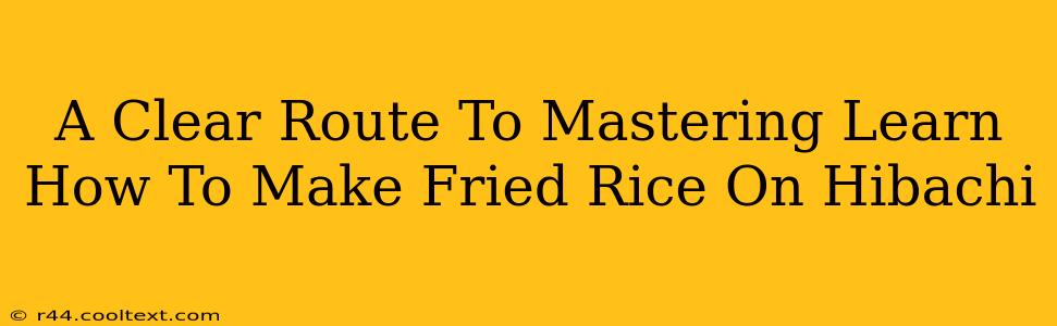 A Clear Route To Mastering Learn How To Make Fried Rice On Hibachi