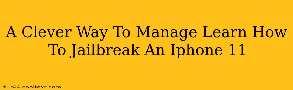 A Clever Way To Manage Learn How To Jailbreak An Iphone 11