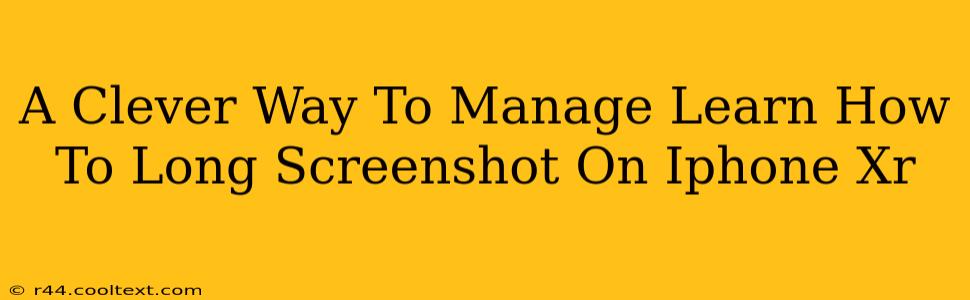 A Clever Way To Manage Learn How To Long Screenshot On Iphone Xr