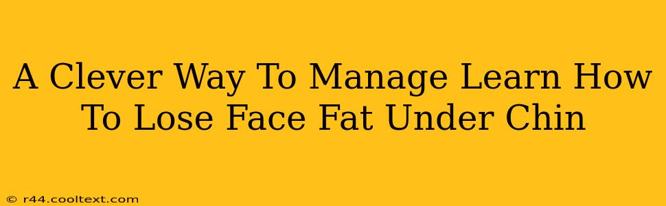 A Clever Way To Manage Learn How To Lose Face Fat Under Chin