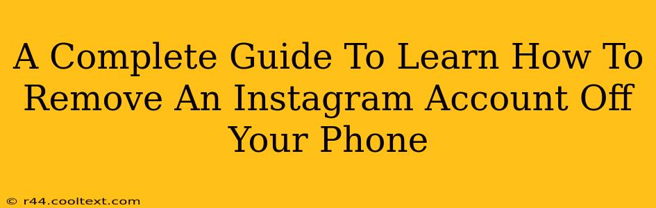 A Complete Guide To Learn How To Remove An Instagram Account Off Your Phone