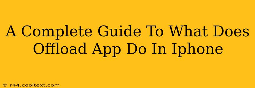 A Complete Guide To What Does Offload App Do In Iphone