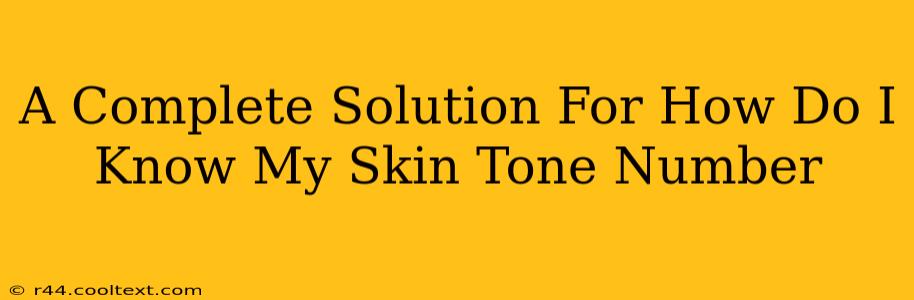 A Complete Solution For How Do I Know My Skin Tone Number