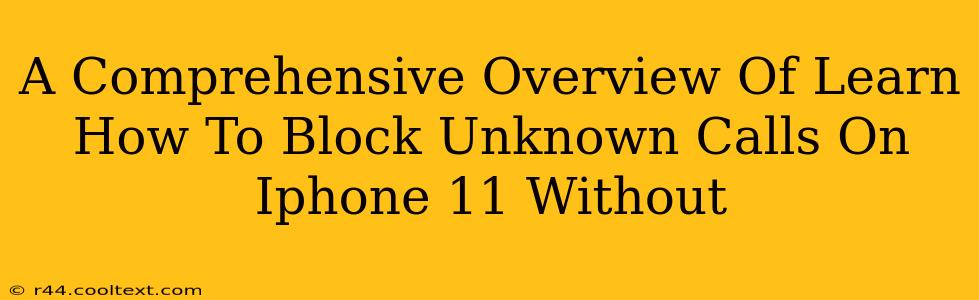 A Comprehensive Overview Of Learn How To Block Unknown Calls On Iphone 11 Without