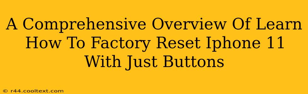 A Comprehensive Overview Of Learn How To Factory Reset Iphone 11 With Just Buttons