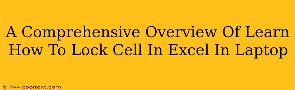 A Comprehensive Overview Of Learn How To Lock Cell In Excel In Laptop