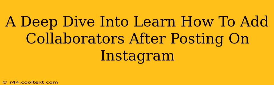 A Deep Dive Into Learn How To Add Collaborators After Posting On Instagram