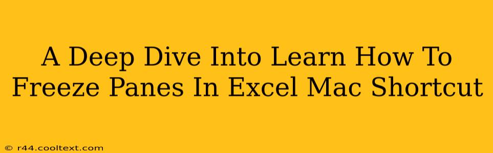 A Deep Dive Into Learn How To Freeze Panes In Excel Mac Shortcut