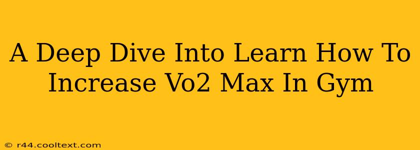 A Deep Dive Into Learn How To Increase Vo2 Max In Gym