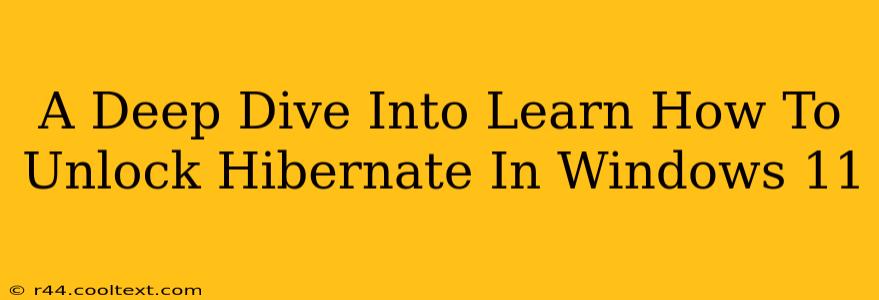 A Deep Dive Into Learn How To Unlock Hibernate In Windows 11