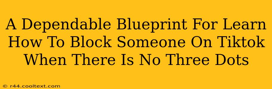 A Dependable Blueprint For Learn How To Block Someone On Tiktok When There Is No Three Dots