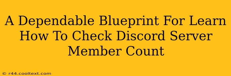 A Dependable Blueprint For Learn How To Check Discord Server Member Count