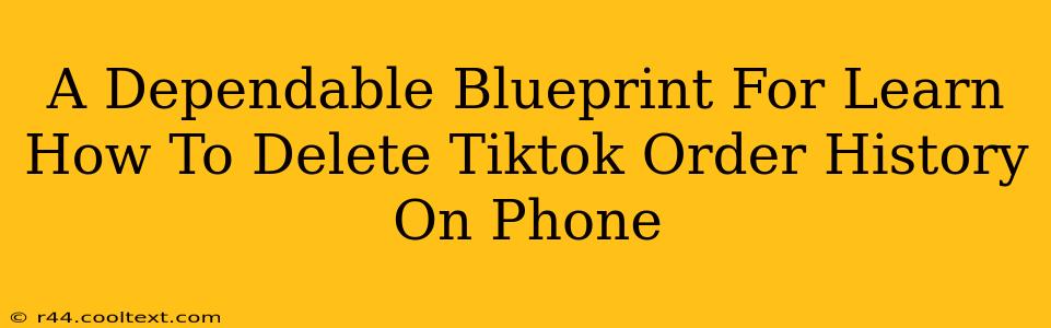 A Dependable Blueprint For Learn How To Delete Tiktok Order History On Phone