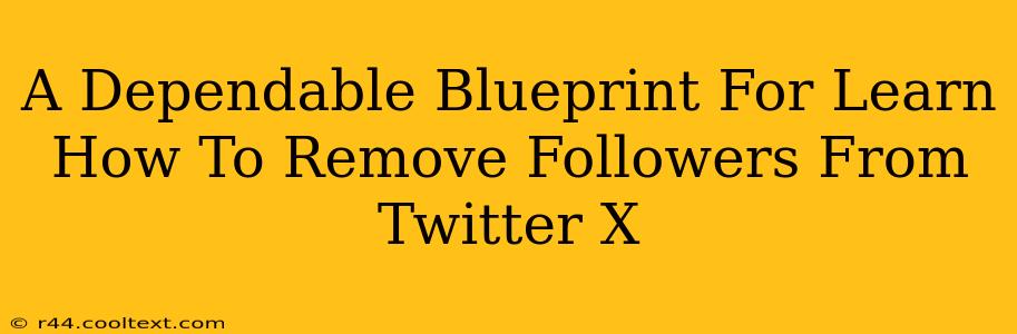 A Dependable Blueprint For Learn How To Remove Followers From Twitter X