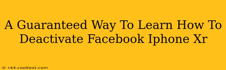 A Guaranteed Way To Learn How To Deactivate Facebook Iphone Xr