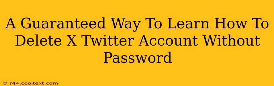 A Guaranteed Way To Learn How To Delete X Twitter Account Without Password