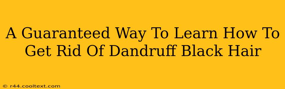 A Guaranteed Way To Learn How To Get Rid Of Dandruff Black Hair