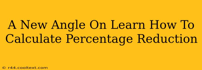 A New Angle On Learn How To Calculate Percentage Reduction