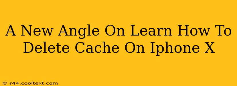 A New Angle On Learn How To Delete Cache On Iphone X