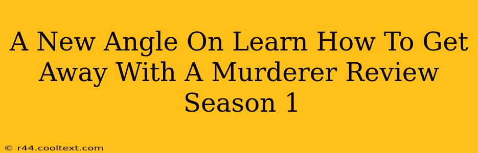 A New Angle On Learn How To Get Away With A Murderer Review Season 1