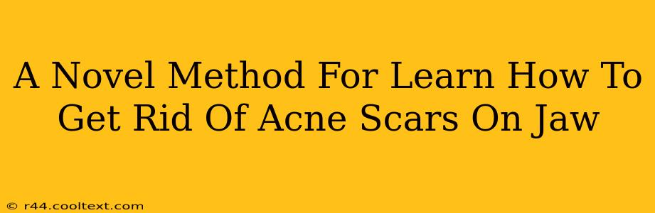 A Novel Method For Learn How To Get Rid Of Acne Scars On Jaw