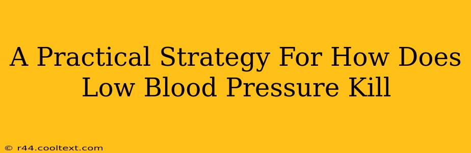 A Practical Strategy For How Does Low Blood Pressure Kill