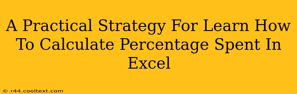 A Practical Strategy For Learn How To Calculate Percentage Spent In Excel