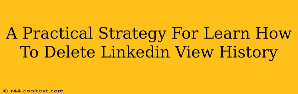 A Practical Strategy For Learn How To Delete Linkedin View History