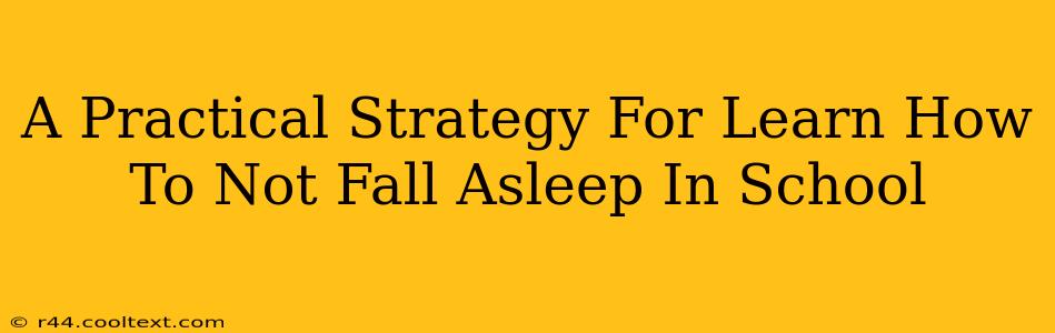 A Practical Strategy For Learn How To Not Fall Asleep In School