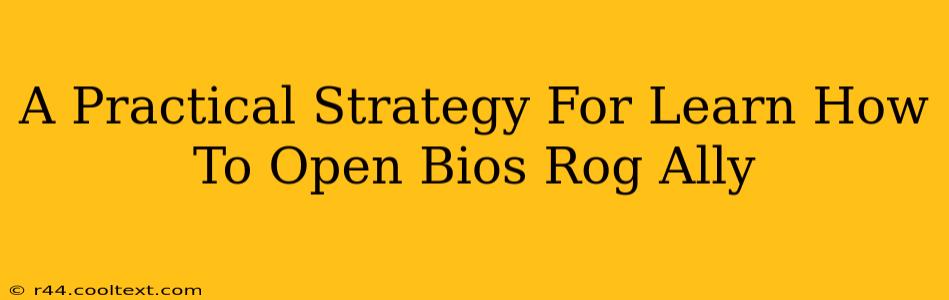 A Practical Strategy For Learn How To Open Bios Rog Ally