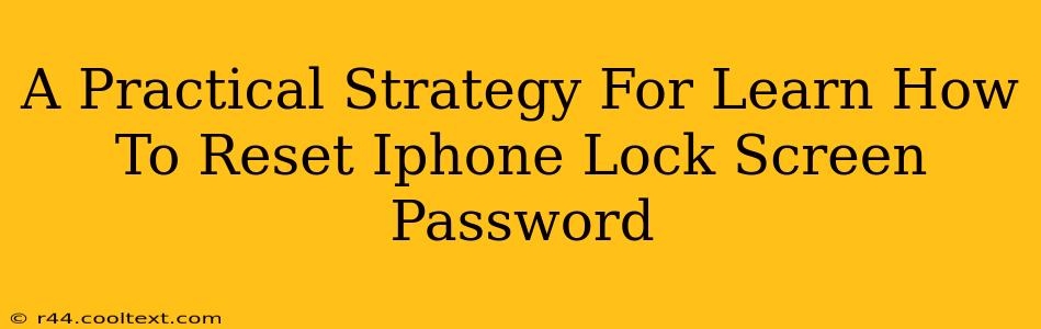 A Practical Strategy For Learn How To Reset Iphone Lock Screen Password