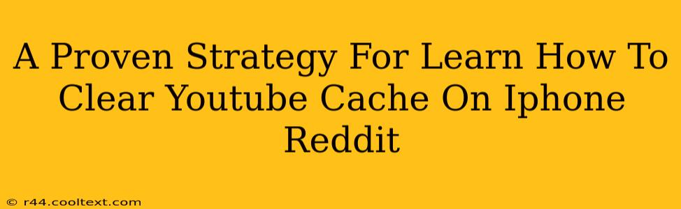 A Proven Strategy For Learn How To Clear Youtube Cache On Iphone Reddit