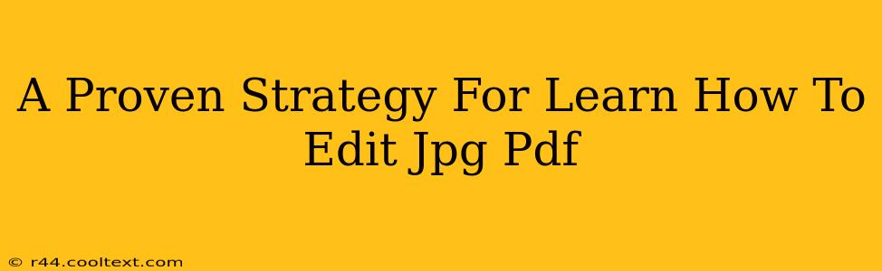 A Proven Strategy For Learn How To Edit Jpg Pdf