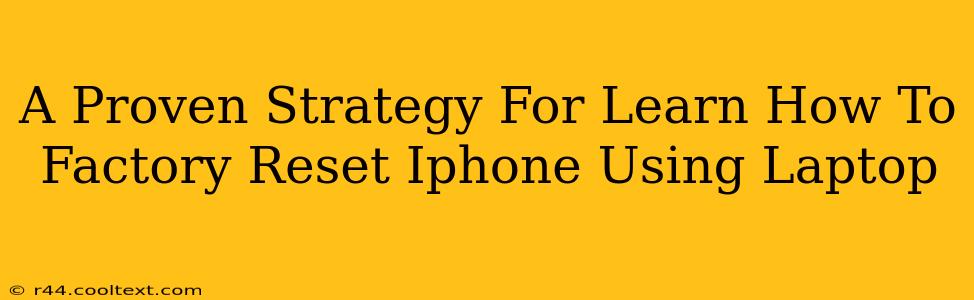 A Proven Strategy For Learn How To Factory Reset Iphone Using Laptop