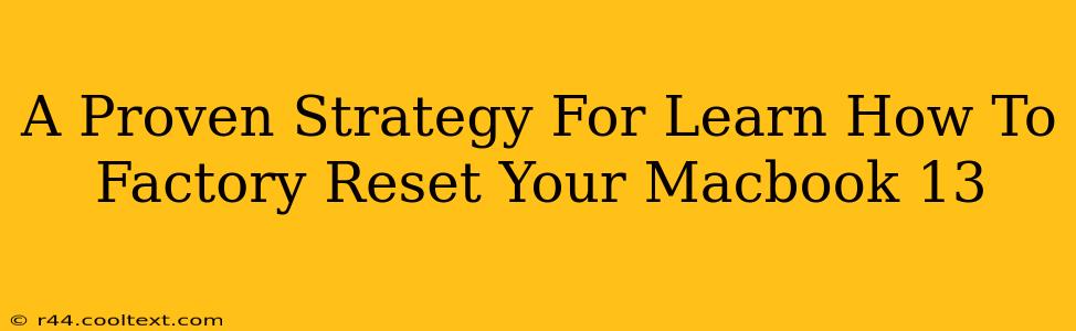 A Proven Strategy For Learn How To Factory Reset Your Macbook 13