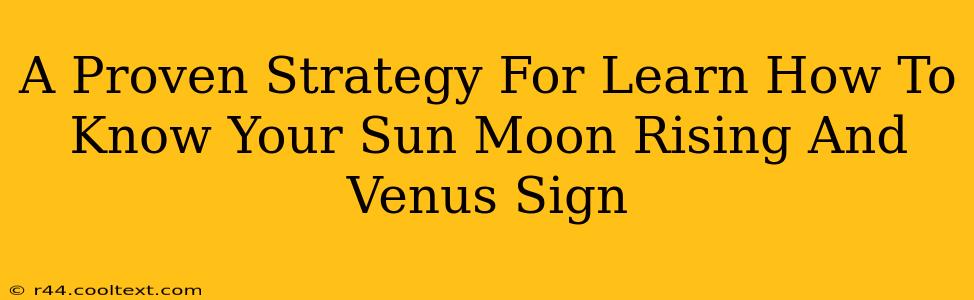 A Proven Strategy For Learn How To Know Your Sun Moon Rising And Venus Sign