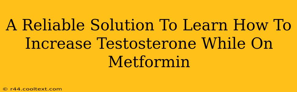 A Reliable Solution To Learn How To Increase Testosterone While On Metformin