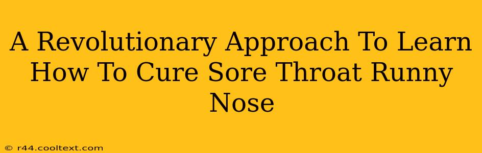 A Revolutionary Approach To Learn How To Cure Sore Throat Runny Nose