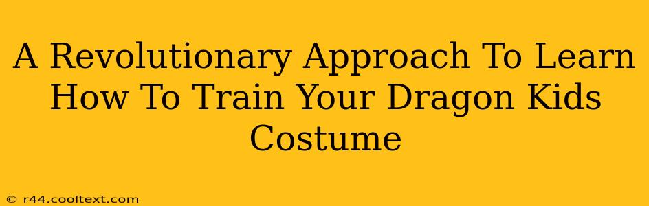 A Revolutionary Approach To Learn How To Train Your Dragon Kids Costume