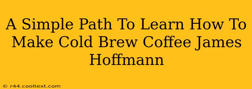 A Simple Path To Learn How To Make Cold Brew Coffee James Hoffmann