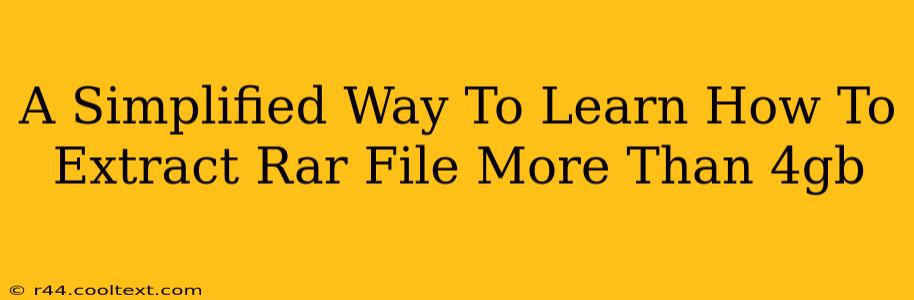 A Simplified Way To Learn How To Extract Rar File More Than 4gb