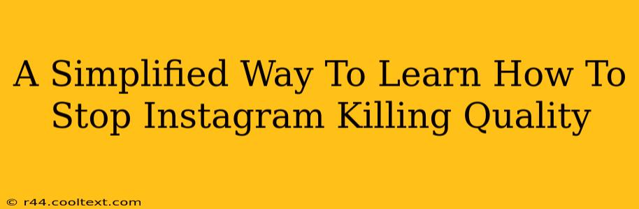 A Simplified Way To Learn How To Stop Instagram Killing Quality