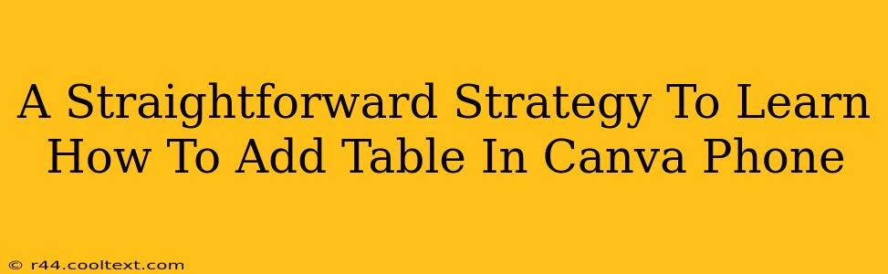 A Straightforward Strategy To Learn How To Add Table In Canva Phone