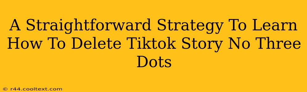 A Straightforward Strategy To Learn How To Delete Tiktok Story No Three Dots